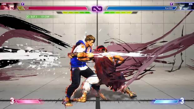Ryu and Luke in training mode SF6